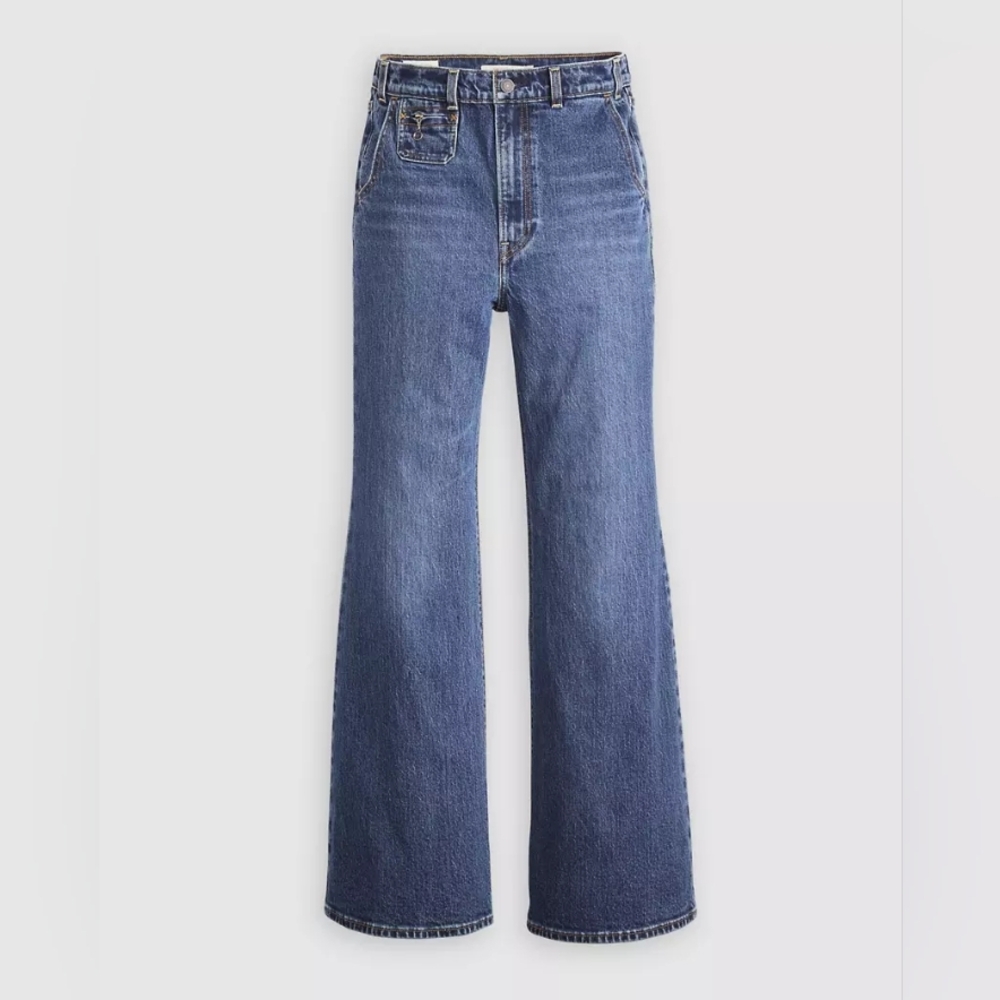Levi's Ribcage Bell Dark Blue Flare Women's Jeans -Size 28x32